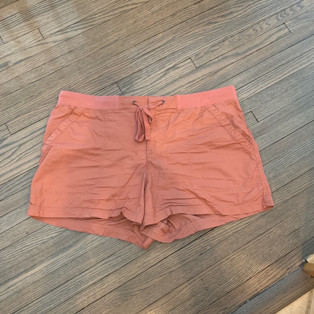 Coral drawstring shorts